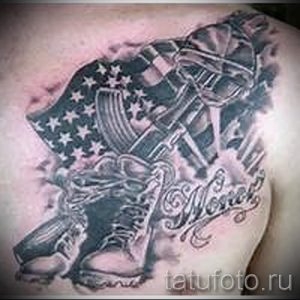 Airborne Tätowierung auf seiner Brust - Foto Beispiel der Tätowierung 1019 tatufoto.ru