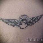 Airborne tattoo on his shoulder - Photo example of the tattoo 1023 tatufoto.ru