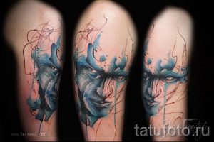 Aquarius tatouage aquarelle - photo - un exemple du tatouage fini 01082016 1010 tatufoto.ru