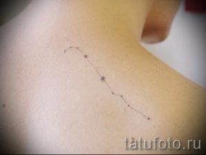 Aries constellation tattoo - photos of the finished tattoo on 02082016 1002 tatufoto.ru