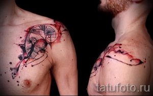 Aries tattoo watercolor - photo of the finished tattoo 02082016 2022 tatufoto.ru