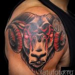 Aries tattoos for men - a photo of the finished tattoo on 02082016 2024 tatufoto.ru