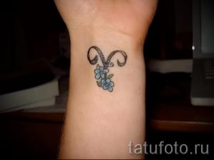 Bélier signe de zodiaque tatouages - photos du tatouage fini sur 02082016 1027 tatufoto.ru