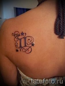 Foto - Tattoo-Zwillinge Sternzeichen - Variante 1011 tatufoto.ru
