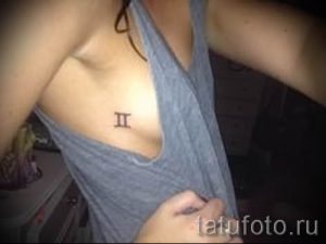 Foto - Tätowierung für den Sternzeichen der Zwillinge - Version 1004 tatufoto.ru