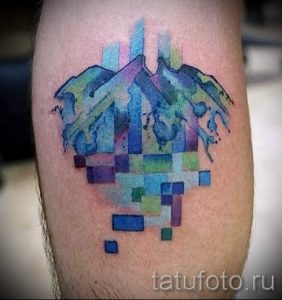Foto - cool Tattoo auf seinem Kalb - ein Beispiel 1026 tatufoto.ru