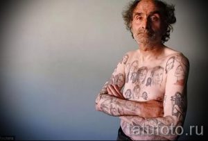 It looks like a tattoo in his old age - an example of a photo 01082016 4