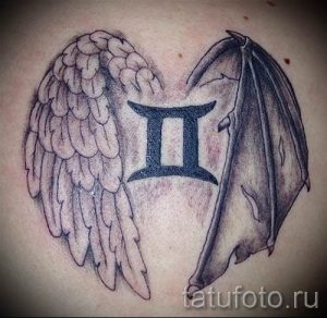 Photo - tatouage jumeaux Ange et démon option - 1018 tatufoto.ru