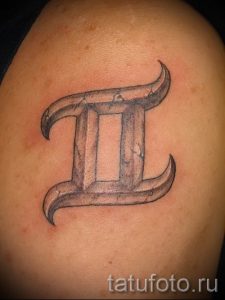 Photo - tatouage pour le signe du zodiaque des Gémeaux - Version 1020 tatufoto.ru