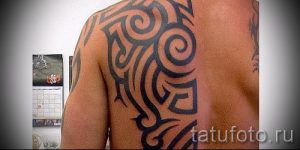 Photo - tatouage tribal sur son dos - un exemple pour un article sur l'importance de 1022 tatufoto.ru
