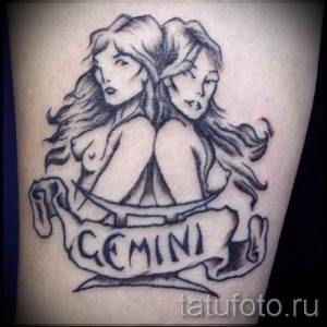 Photo - tattoo for the zodiac sign of Gemini - version 1024 tatufoto.ru