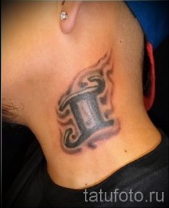 Photo - tattoo on his neck twins - option 1029 tatufoto.ru