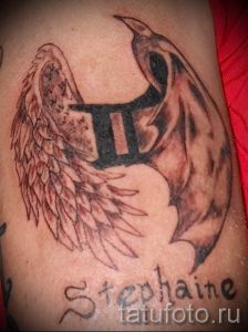 Photo - tattoo twins Angel and demon - option 1033 tatufoto.ru