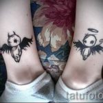 Photo - tattoo twins Angel and demon - option 2034 tatufoto.ru