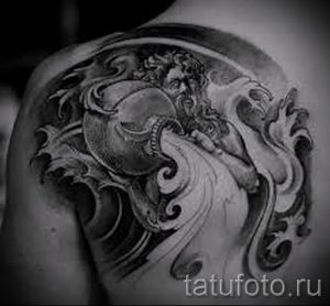 Wassermann Tattoo Inschrift - Foto - ein Beispiel für die fertigen Tätowierung 01082016 2064 tatufoto.ru