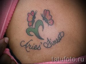 Widder Tattoo für Mädchen - ein Foto des fertigen Tätowierung auf 02082016 1056 tatufoto.ru