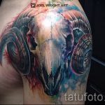 Widder tattoo Aquarell - Foto des fertigen Tätowierung 02082016 1050 tatufoto.ru