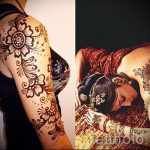 beautiful mehendi on her arm - a temporary henna tattoo photo 1002 tatufoto.ru