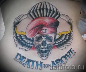 für Airborne Tattoo - Foto Beispiel der Tätowierung 1032 tatufoto.ru
