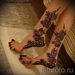 henné sur les chiffres du pied - variations sur un tatouage au henné temporaire 05082016 2026 tatufoto.ru