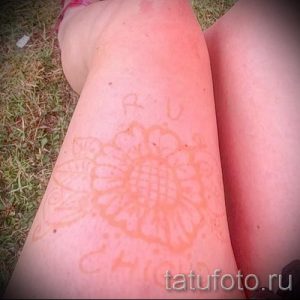leicht mehendi an ihrem Bein - Optionen für temporäre Henna-Tattoo auf 05082016 1027 tatufoto.ru