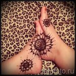 mehendi Blumen Fuß - Optionen für temporäre Henna-Tattoo auf 05082016 2051 tatufoto.ru