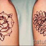 mehendi Designs am Bein für Anfänger - Optionen für temporäre Henna-Tattoo auf 05082016 1053 tatufoto.ru