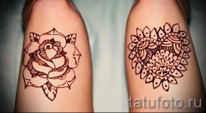 mehendi Designs am Bein für Anfänger - Optionen für temporäre Henna-Tattoo auf 05082016 1053 tatufoto.ru