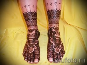 mehendi am Bein Armband - Optionen für temporäre Henna-Tattoo auf 05082016 2035 tatufoto.ru