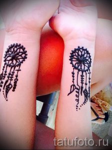 mehendi auf der Hand Traumfänger - Bild temporäre Henna-Tattoo 2035 tatufoto.ru