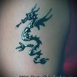 mehendi dragon sur son bras - une photo de tatouage au henné temporaire 1074 tatufoto.ru
