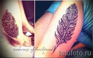 mehendi feather on his leg - the options of temporary henna tattoo on 05082016 1062 tatufoto.ru