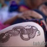 mehendi on the leg on the thigh - options for temporary henna tattoo on 05082016 4083 tatufoto.ru