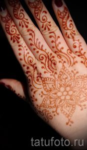 mehendi peinture sur les mains - photo temporaire tatouage au henné 1141 tatufoto.ru