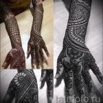 mehendi sur son bras jusqu'au coude - une photo de tatouage au henné temporaire 1167 tatufoto.ru