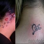 notes tattoo on his neck - a photo of the finished tattoo 02082016 1015 tatufoto.ru