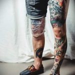 photo - cool tattoo on her leg - an example 1061 tatufoto.ru