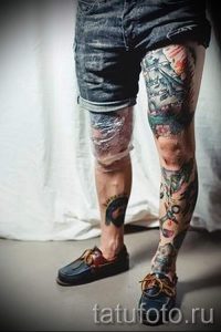 photo - cool tattoo on her leg - an example 1061 tatufoto.ru