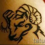 ram Tätowierung auf der Schulter - ein Foto des fertigen Tätowierung 02082016 2036 tatufoto.ru