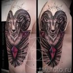 ram tatouage sur son épaule - une photo du tatouage fini 02082016 1034 tatufoto.ru