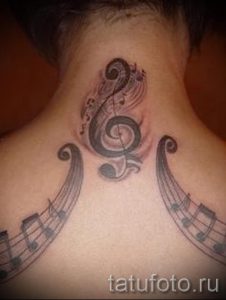 seinen Hals stellt fest, Tätowierung auf - ein Foto des fertigen Tätowierung 02082016 2019 tatufoto.ru