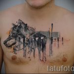 tatouage Airborne sur sa poitrine - par exemple Photo du tatouage 1037 tatufoto.ru