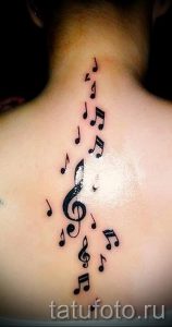 tatouage notes de musique - photos du tatouage fini sur 02082016 1034 tatufoto.ru
