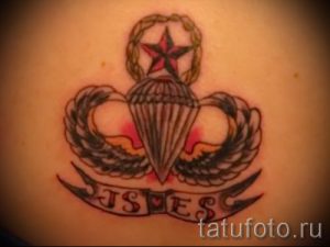 tattoo Airborne parachute canopy - Photo example of the tattoo 1042 tatufoto.ru