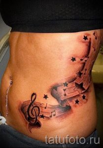 tattoo music notes - photos of the finished tattoo on 02082016 1045 tatufoto.ru
