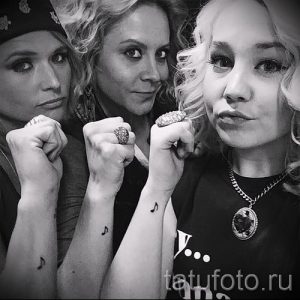 tattoo notes on his wrist - a photo of the finished tattoo 02082016 2059 tatufoto.ru