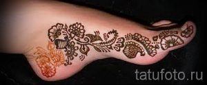 красивое мехенди на ноге - варианты временной тату хной от 05082016 5115 tatufoto.ru