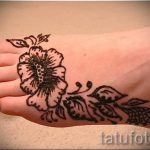 легкое мехенди на ноге - варианты временной тату хной от 05082016 2121 tatufoto.ru