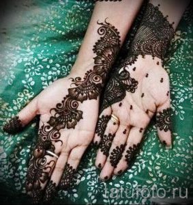 мехенди на двух руках - фото временной тату хной 1219 tatufoto.ru