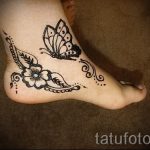 мехенди на ноге бабочка - варианты временной тату хной от 05082016 2129 tatufoto.ru
